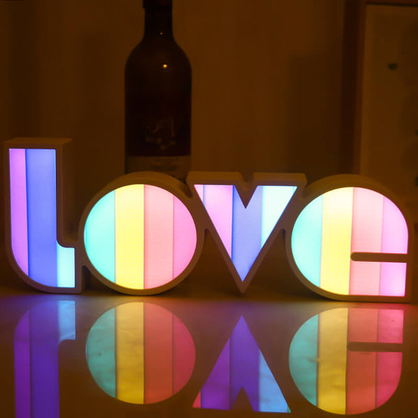 Creative PS LOVE Letters Wedding Valentines LED Table Lamp