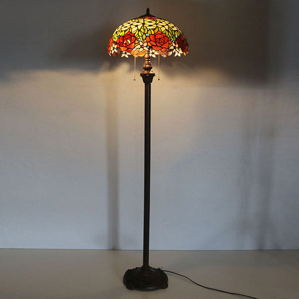 Tiffany Stained Glass 2-Light Floor Lamp