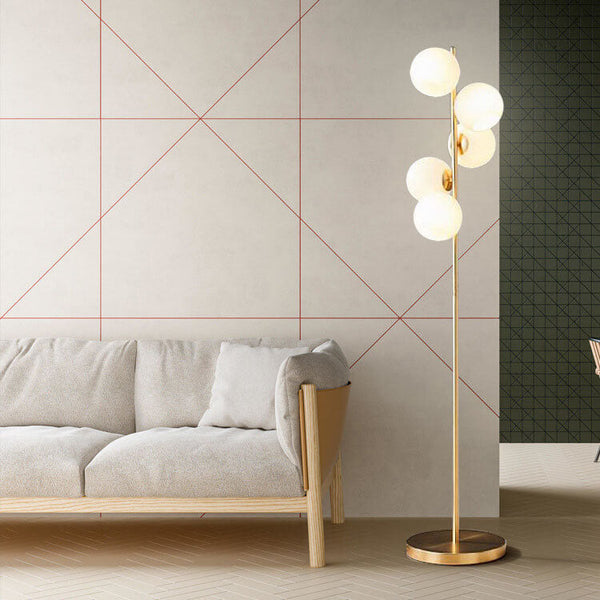 Modern Minimalist White 5-Light Floor Lamp