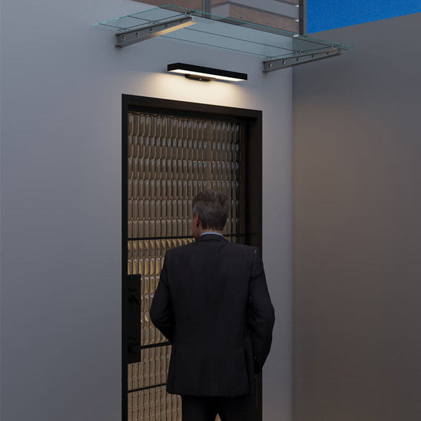 Modern Minimalist Rectangular Flat LED Sensor Wall Sconce