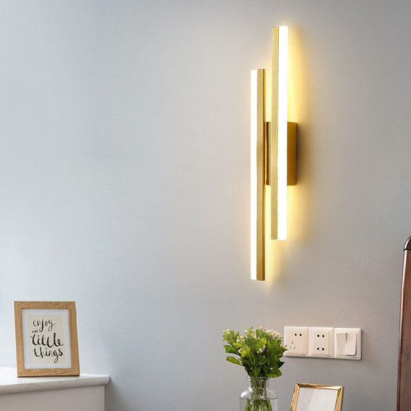 Modern Minimalist Lines Iron Acrylic LED Wall Sconce