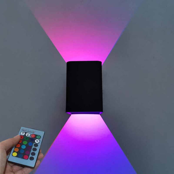 Modern Square Aluminum LED RGB Color Wall Sconce