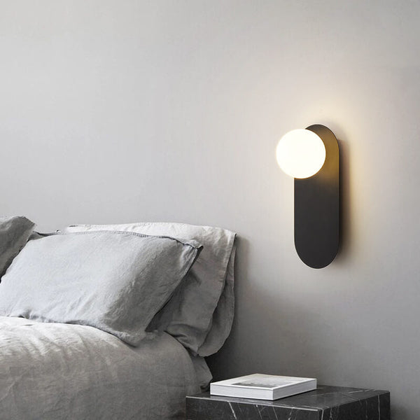 Nordic Minimalist Glass Ring Base 1-Light Wall Sconce