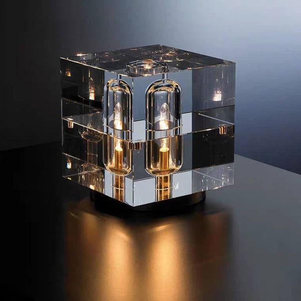 Modern Crystal-Geometric 1-Light Table Lamp