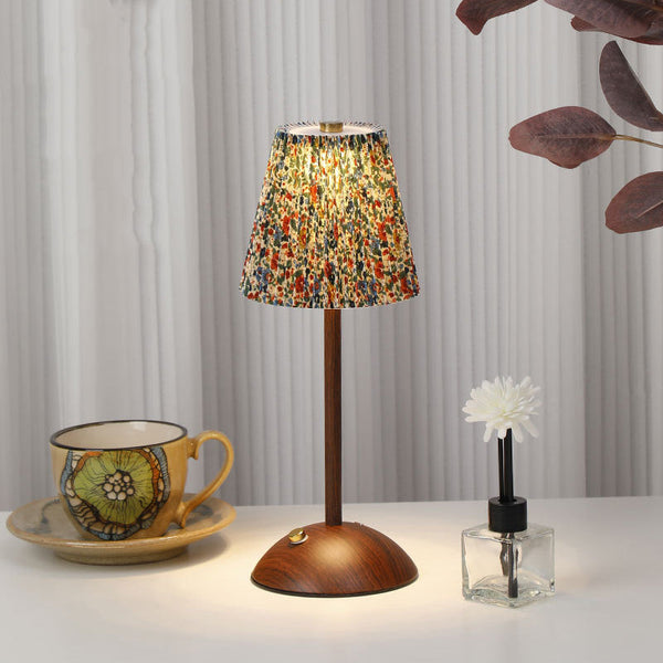 Traditional Vintage Conical Semicircular Base Table Lamp