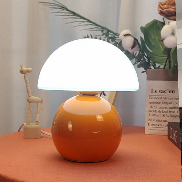 Nordic Contemporary Round Ceramic-Glass 1-Light Table Lamp