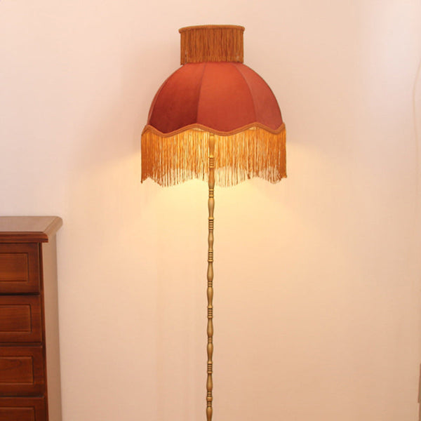 Vintage Red Floor Lamp