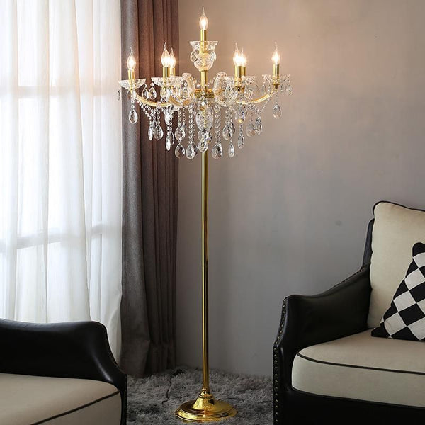 European Gold 7-Light Floor Lamp