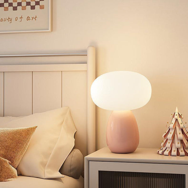 Modern Minimalist Round Cylinder Mushroom Round Table Lamp