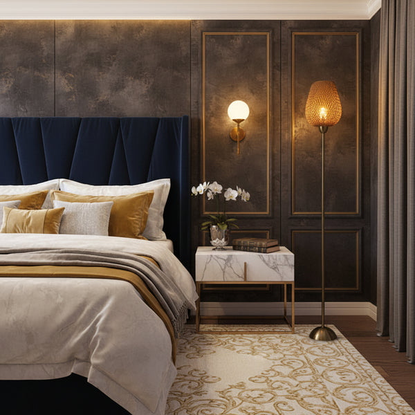 Contemporary Beige Floor Lamp