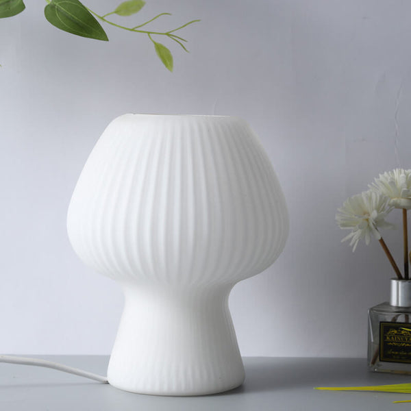 Modern Minimalist Mushroom 1-Light Glass Table Lamp