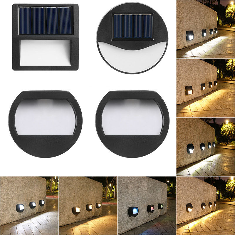 Modern Minimalist Solar LED Outdoor Patio Step Wall Light