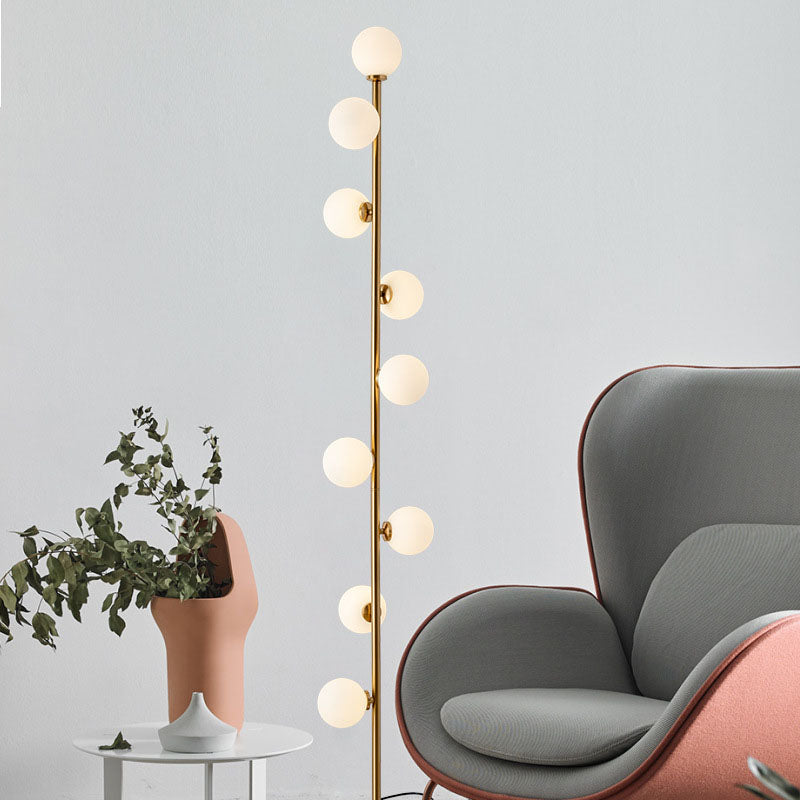 Scandinavian Gold 9-Light Floor Lamp