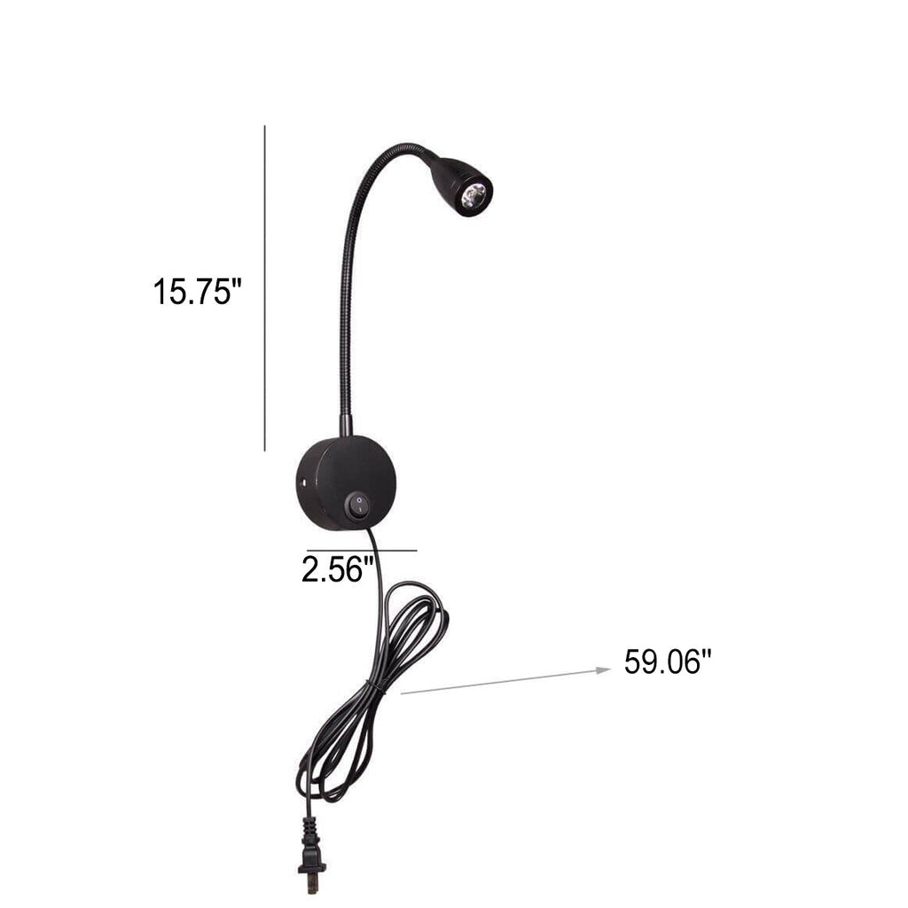 Modern Simple Hose Spotlight Rotatable LED Reading Wall Sconce