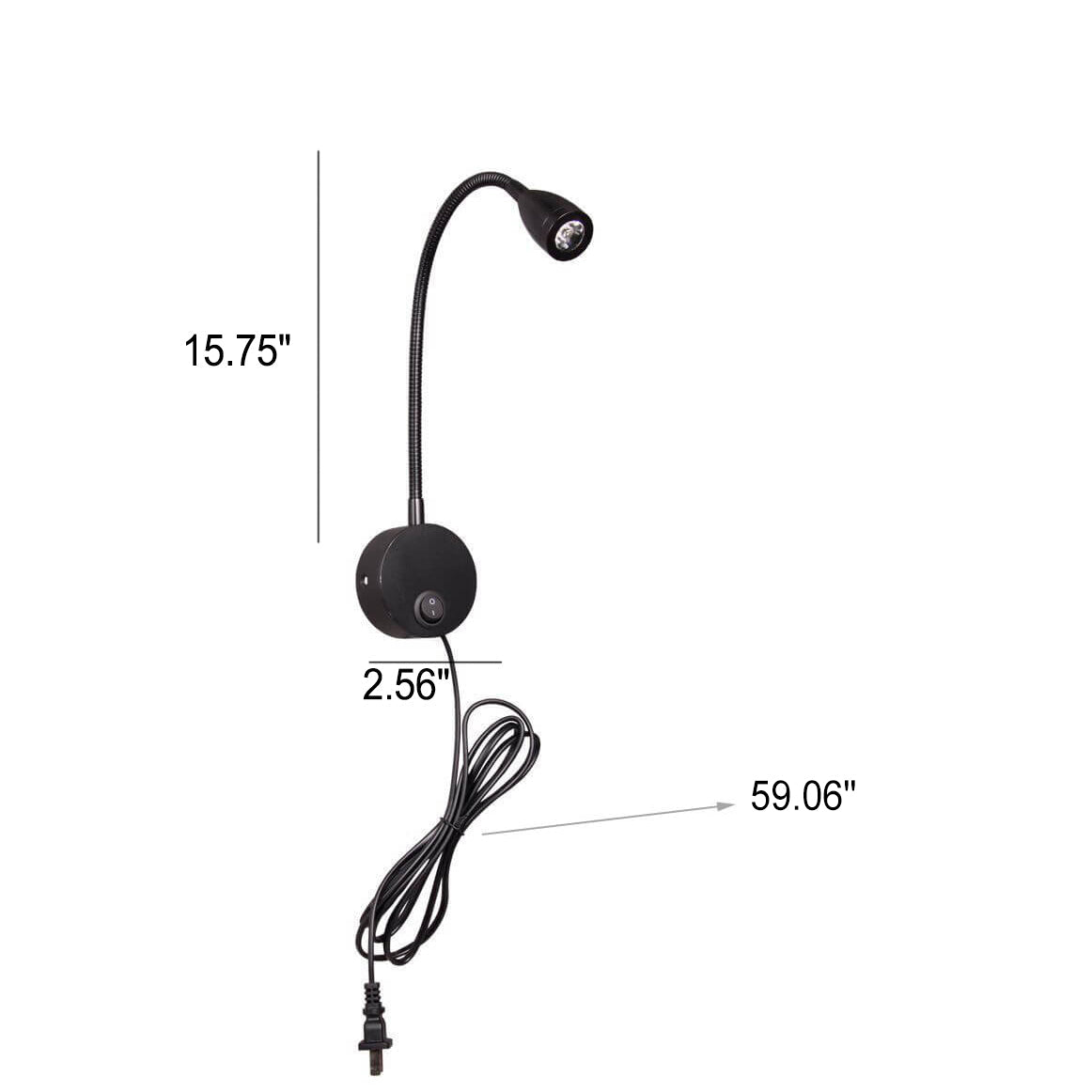 Modern Simple Hose Spotlight Rotatable LED Reading Wall Sconce