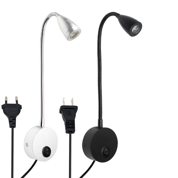 Modern Simple Hose Spotlight Rotatable LED Reading Wall Sconce