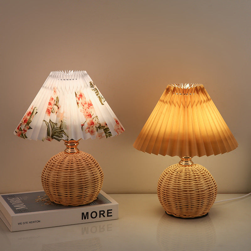 Nordic Contemporary LED Table Lamp with Pleated Table Lamp