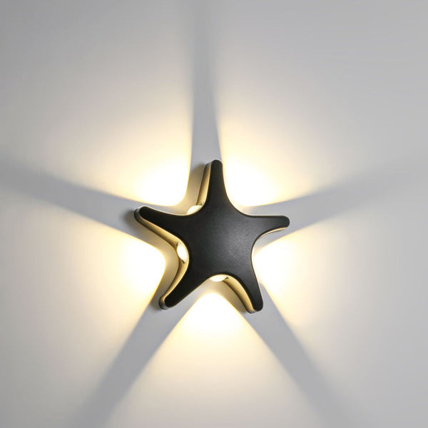 Contemporary Aluminum Starfish LED Waterproof Wall Sconce