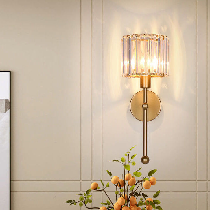 Traditional Vintage Iron Glass Round Bird Wall Sconce