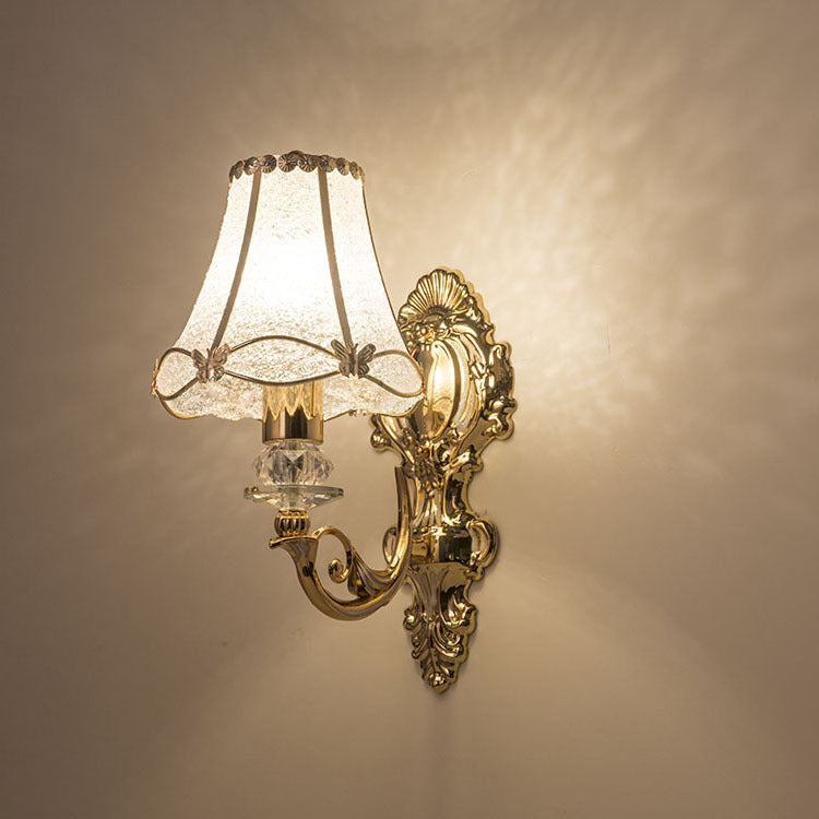 Traditional European Resin Iron Conic Cylinder Wall Sconce