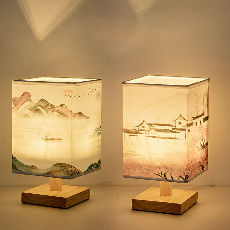 Creative Fabric Square USB LED Table Lamp