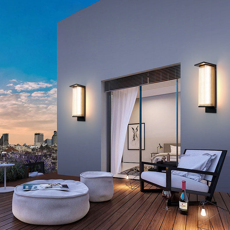 Modern Minimalist Solar Waterproof Rectangular Wall Sconce