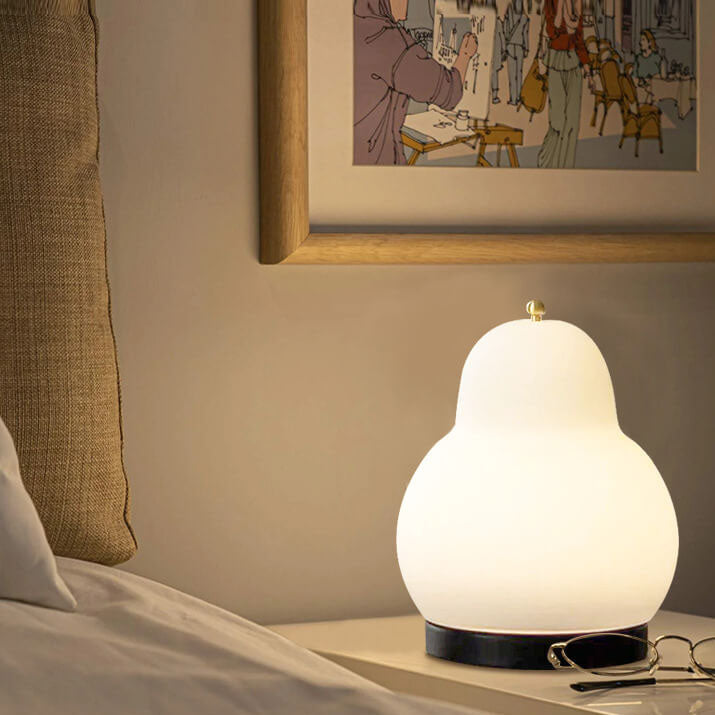 Traditional French Cream Pear Shape LED Table Lamp