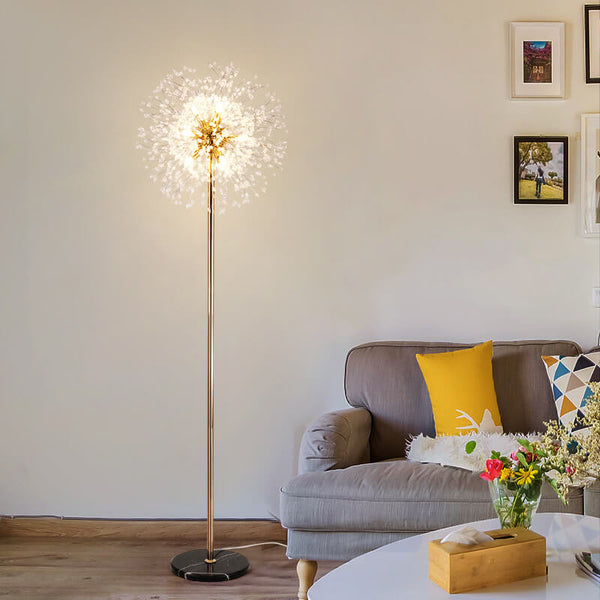 Modern Black 8-Light Floor Lamp