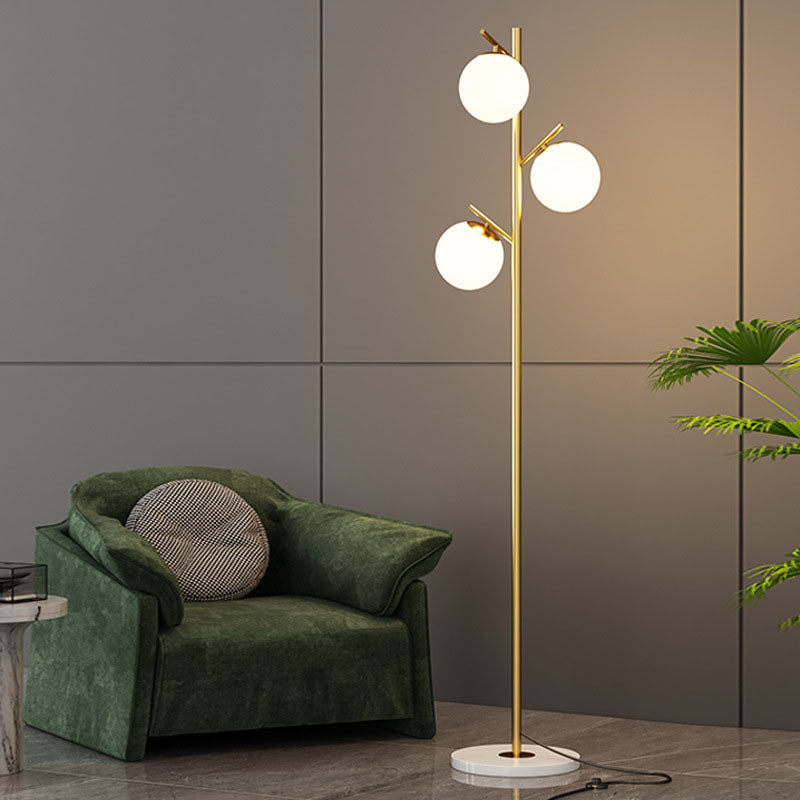 Scandinavian Gold 3-Light Floor Lamp