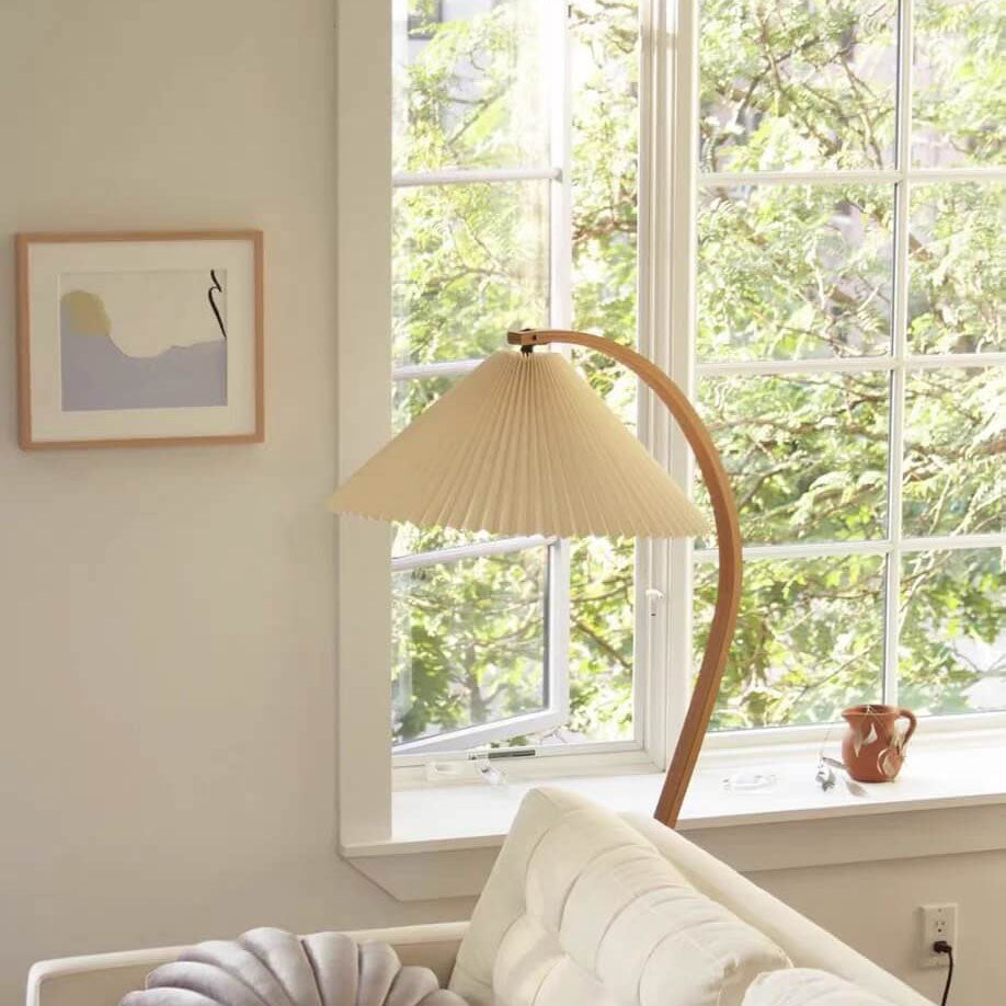 Modern Minimalist Log Wood Floor Lamp