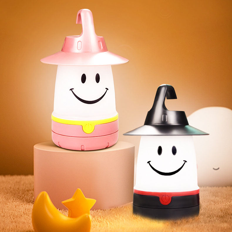 Creative Smiley Lantern Outdoor Camping LED Table Lamp