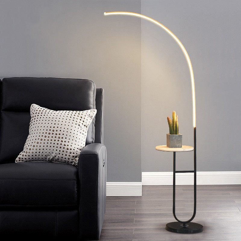 Modern White Arc Floor Lamp