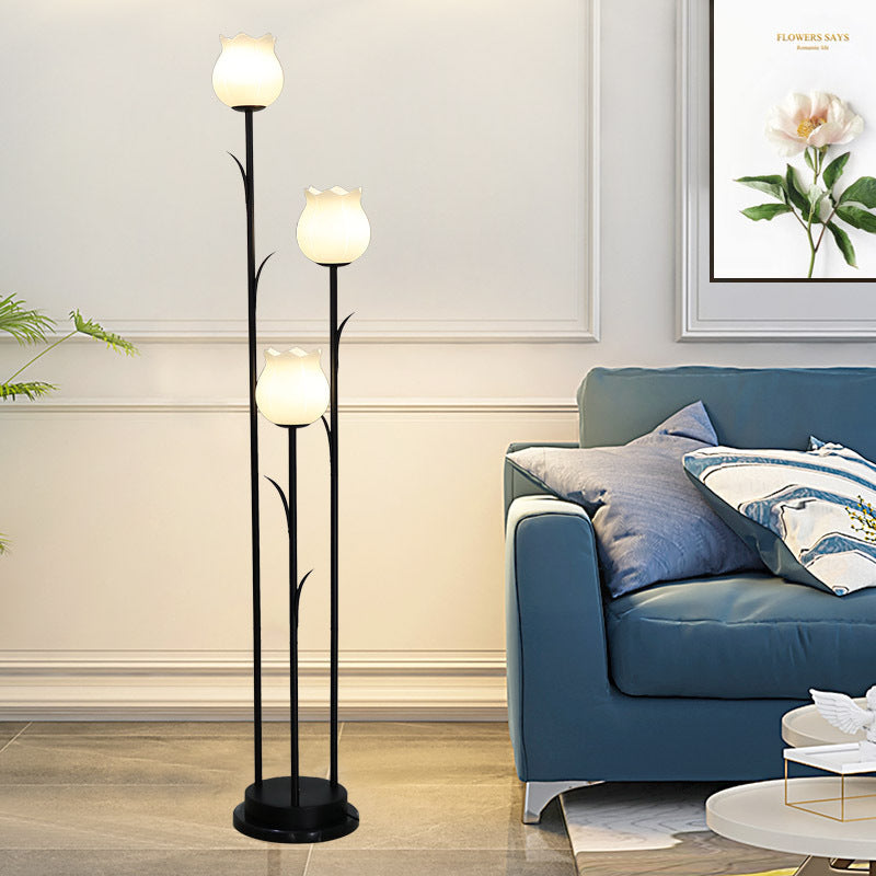 Scandinavian Black 3-Light Floor Lamp