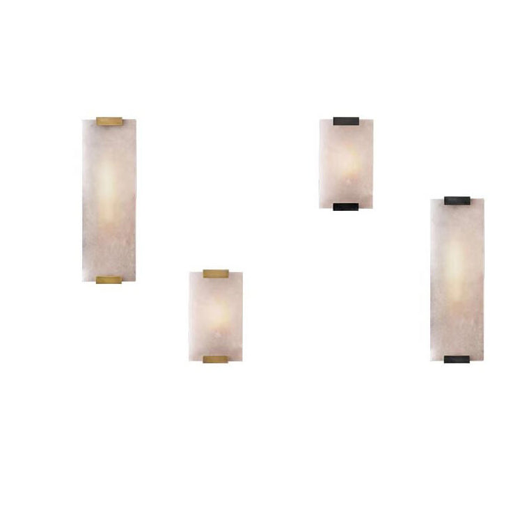 Nordic Light Luxury Copper Marble Strip Design Wall Sconce