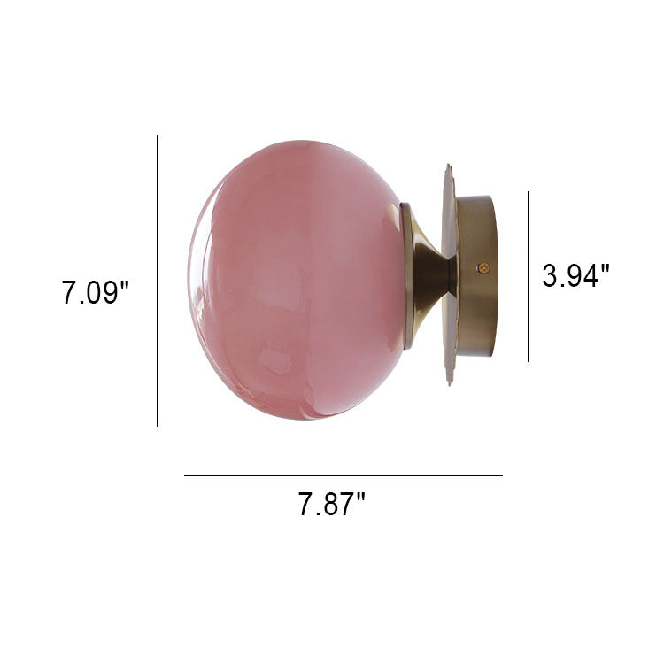 Modern Vintage Iron Glass Round Head Wall Sconce