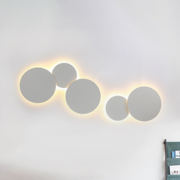 Modern Minimalist Round Eclipse Iron LED Wall Sconce