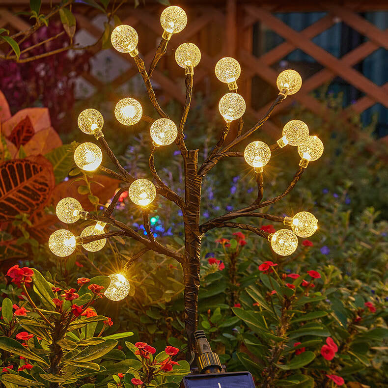 Elegant White 20-Light Outdoor Stake Light