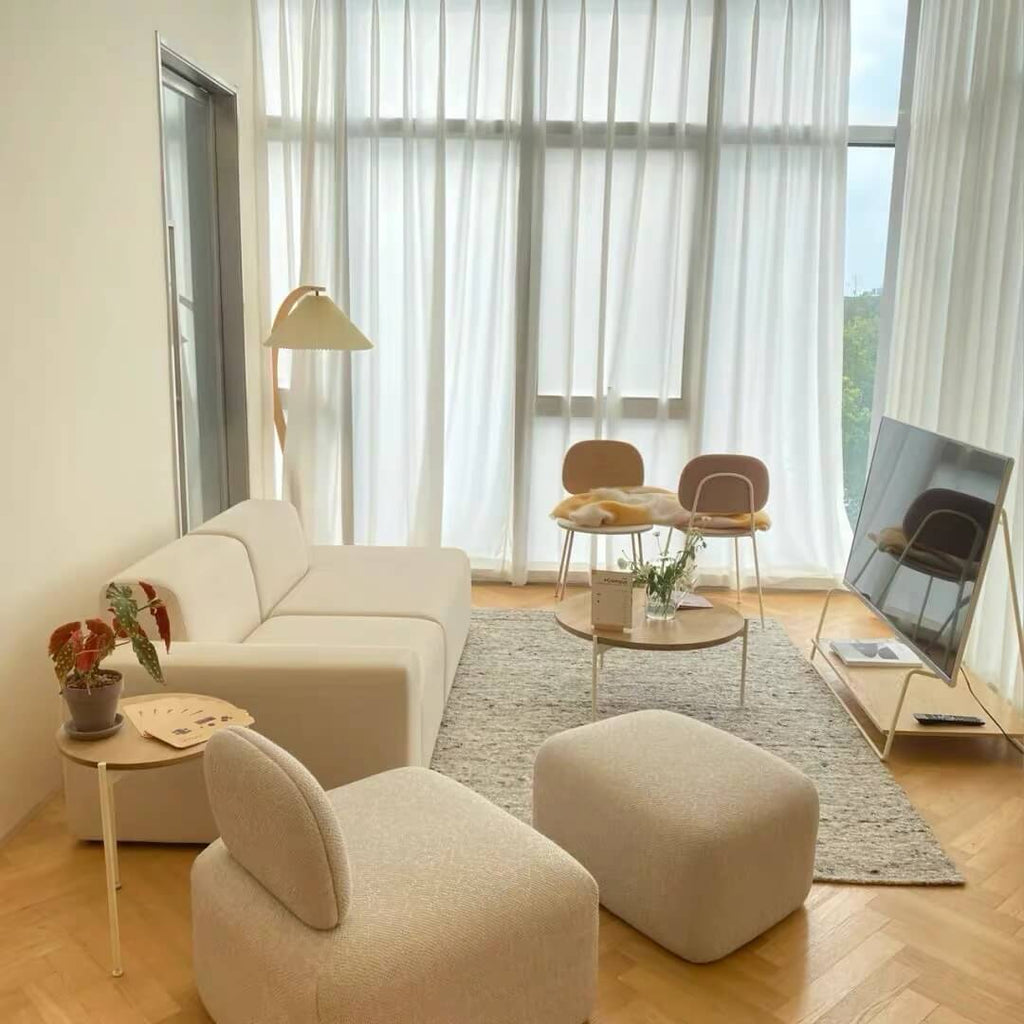 Modern Minimalist Log Wood Floor Lamp