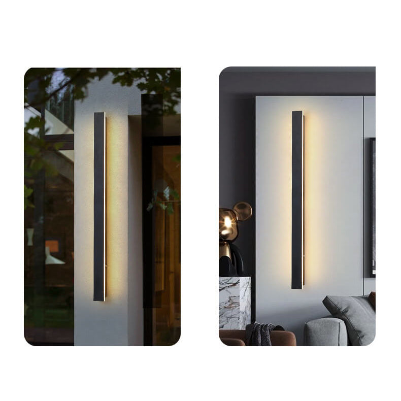 Retro Outdoor Rectangular Strip Waterproof LED Wall Light