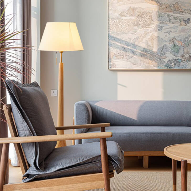 Modern Minimalist Natural Wood Floor Lamp