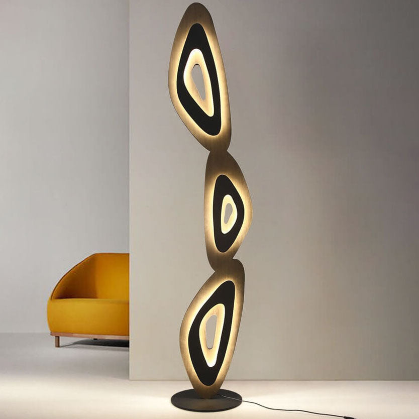 Modern Minimalist Black 3-Light Floor Lamp