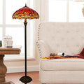 Tiffany Stained Glass 2-Light Floor Lamp