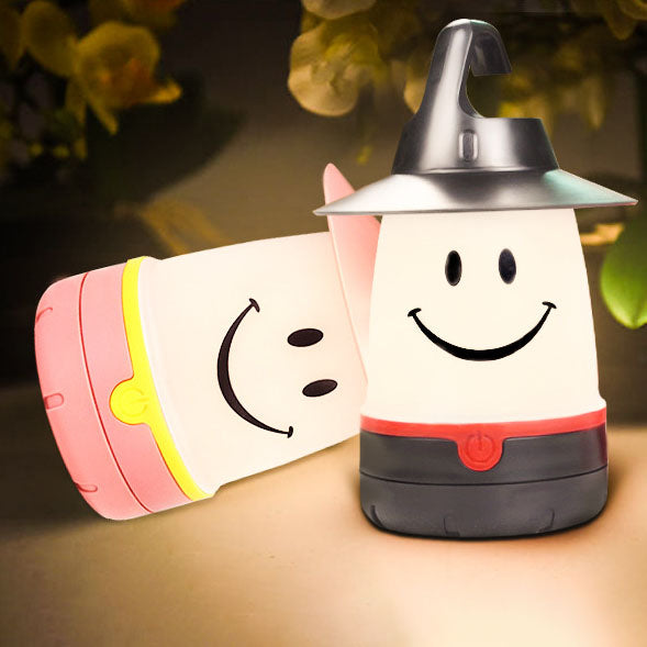 Creative Smiley Lantern Outdoor Camping LED Table Lamp