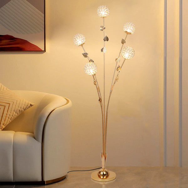 Modern Gold 5-Light Floor Lamp