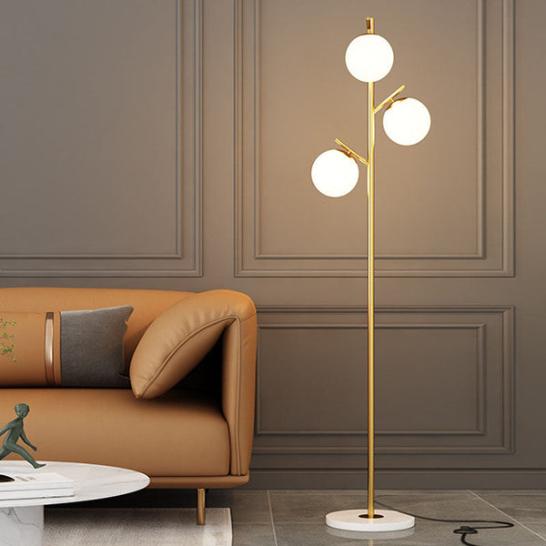 Scandinavian Gold 3-Light Floor Lamp