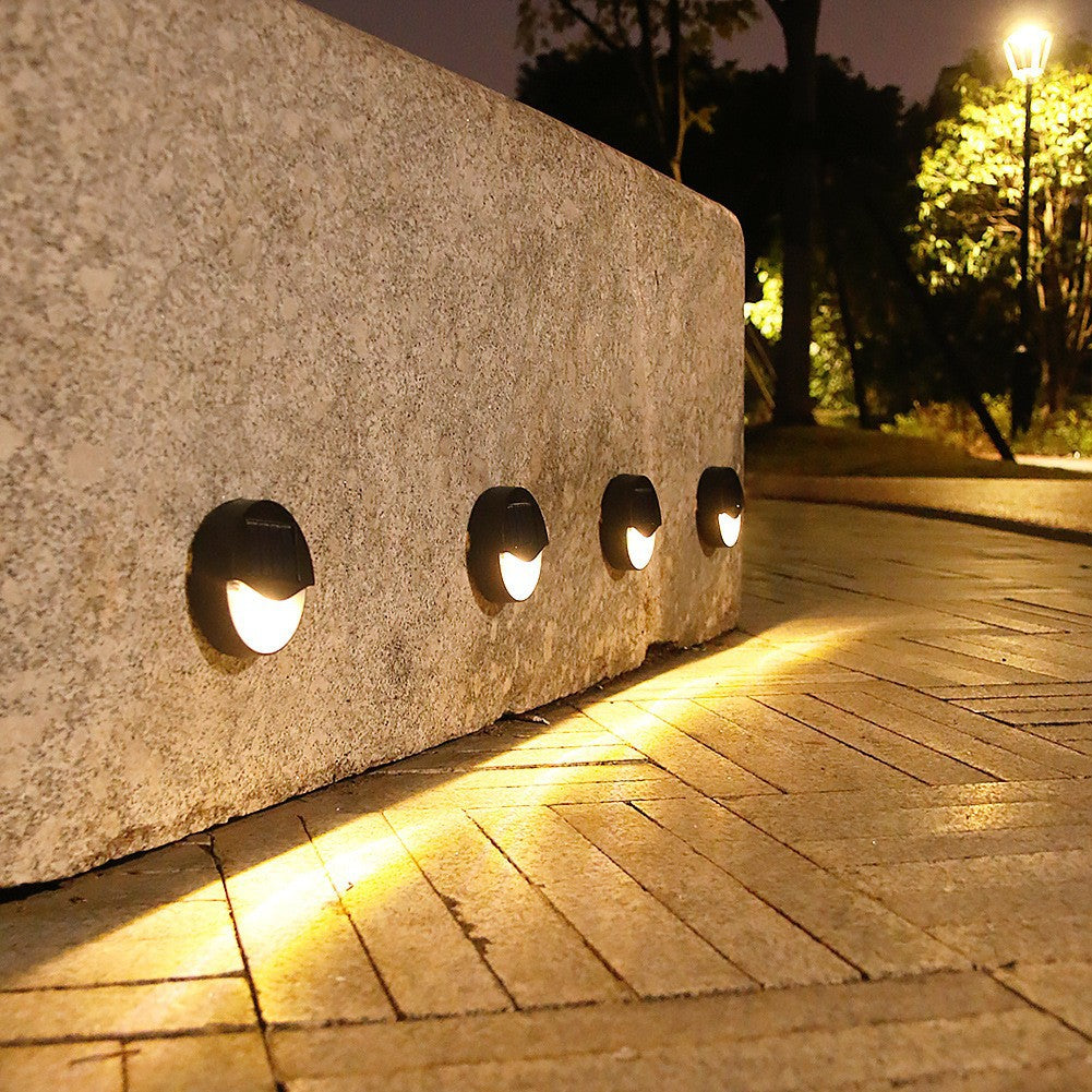 Modern Minimalist Solar LED Outdoor Patio Step Wall Light