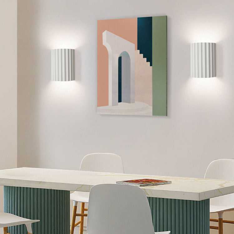 Contemporary Nordic Resin Tiles 2-Light Wall Sconce