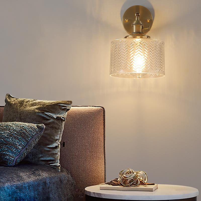Nordic Minimalist Creative Brass Cylinder Wall Sconce
