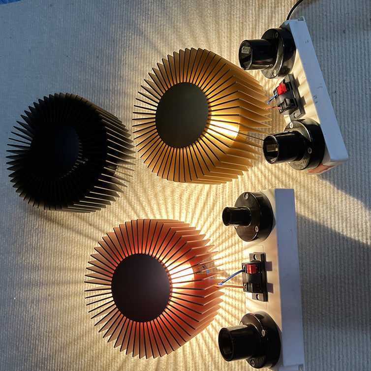 Modern Minimalist Aluminum Round Sunflower LED Wall Sconce