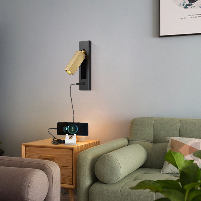 Modern Minimalist Rectangular Recessed Aluminum LED Wall Sconce